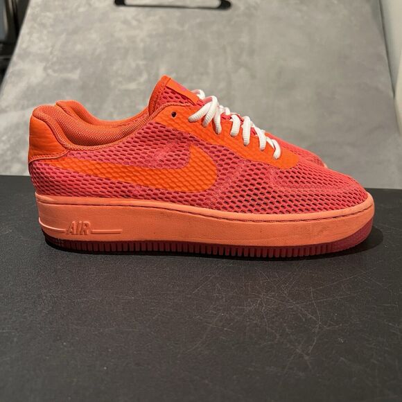 Nike Air Force 1 Upstep Breathe Womens 9 Total Crimson 833123-800 Athletic Shoes